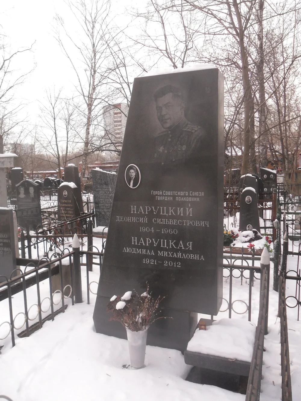 Могила Наруцкого Деонисия Сильвестровича (1904-1960), полковника, Героя Советского Союза