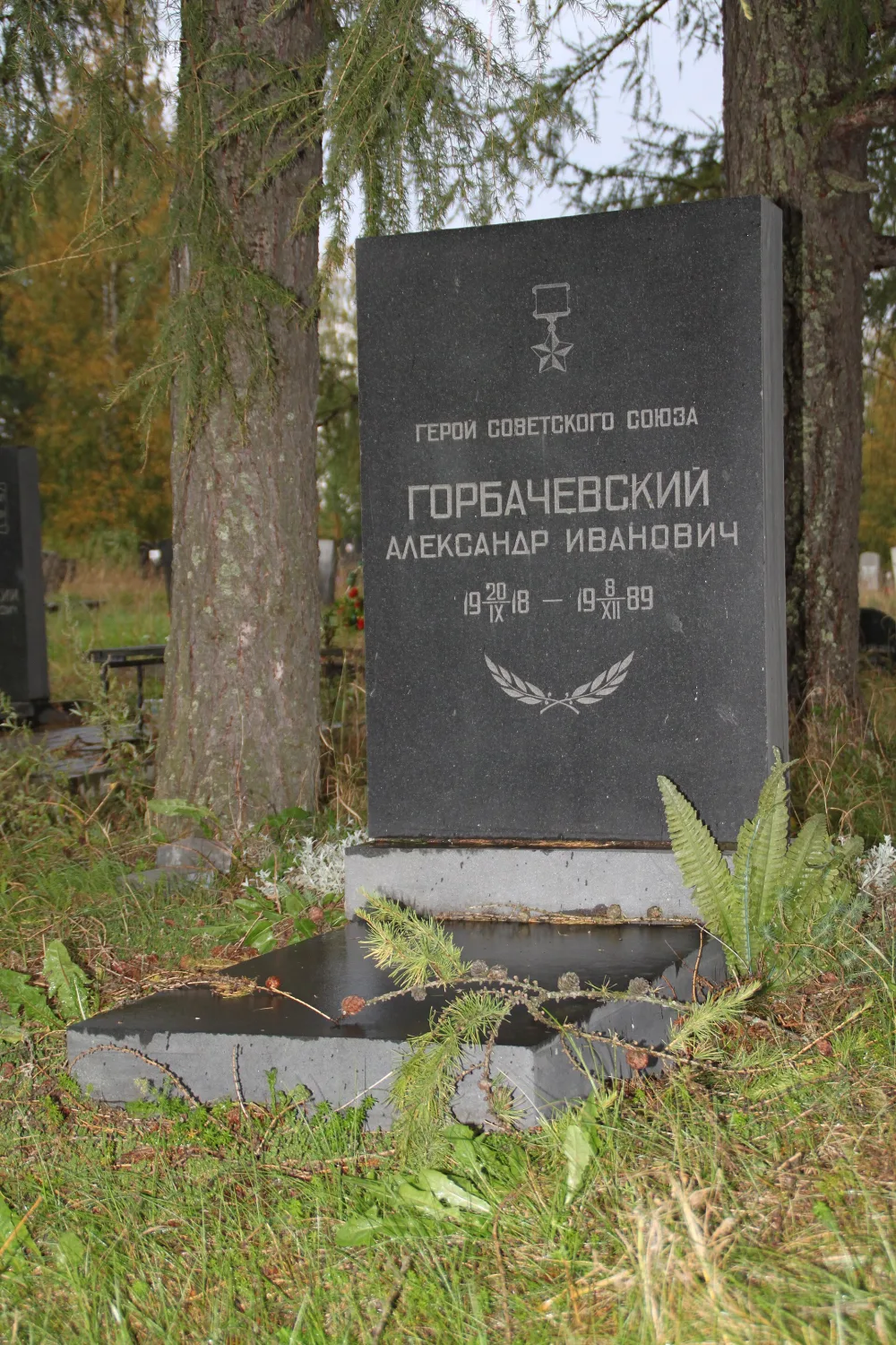Могила Горбачевского А.И. (1918−1989), Героя Советского Союза (Петрозаводск)