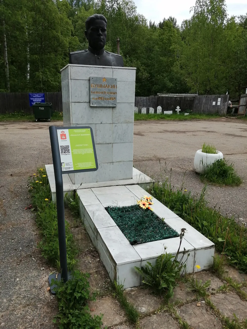Могила А.П. Бушмакина (1913-1964), Героя Советского Союза