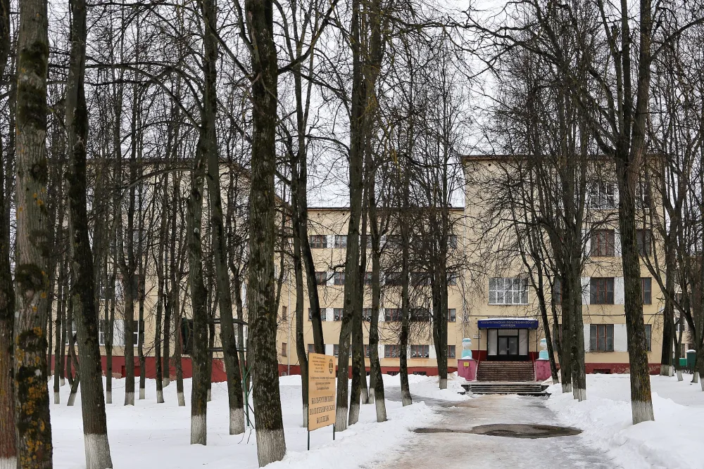 Здание техникума по обработке цветных металлов, в котором в 1941-1945 гг. размещался военный госпиталь № 1031 (Кольчугино)