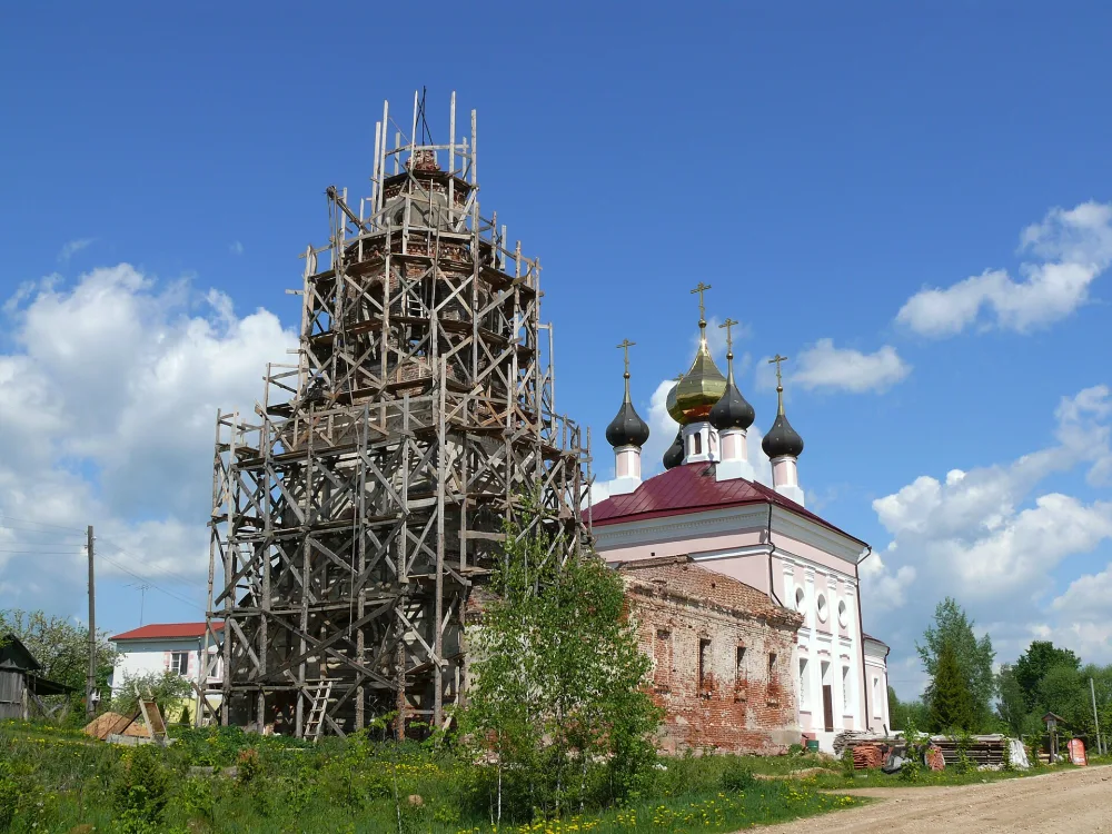 Церковь Георгия Победоносца (она же Церковь Благовещения, православная, приходская, с трапезной, и колокольней, зимняя) (Отяково)