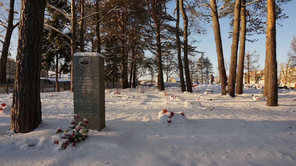 Могила А.Ф. Ильина-Женевского (1894-1941), участника Великой Октябрьской Социалистической революции, дипломата и журналиста, погибшего при эвакуации из Ленинграда при налете вражеской авиации