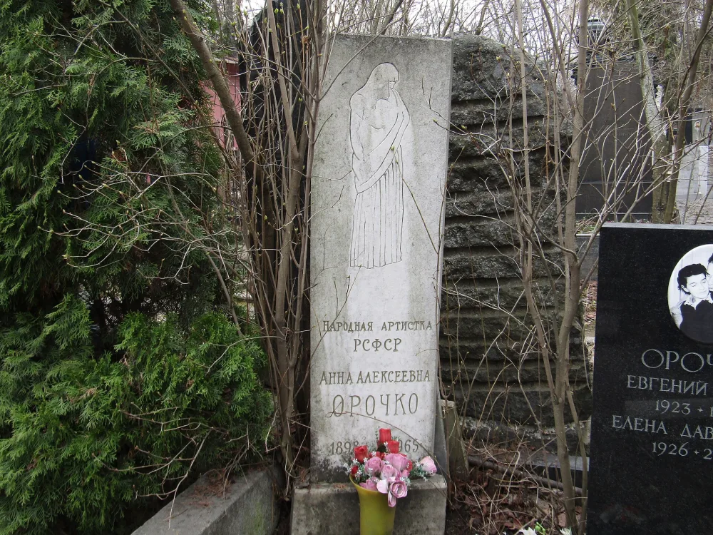 Могила Орочко Анны Алексеевны (1898-1965), актрисы (Хамовники)