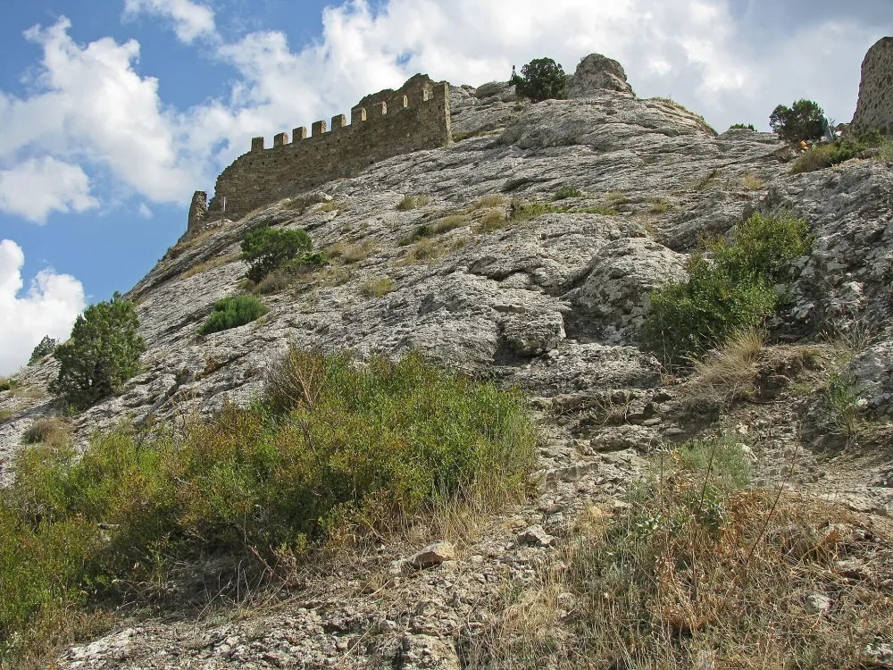 Curtain wall I of Genoese fortress (Sudak)