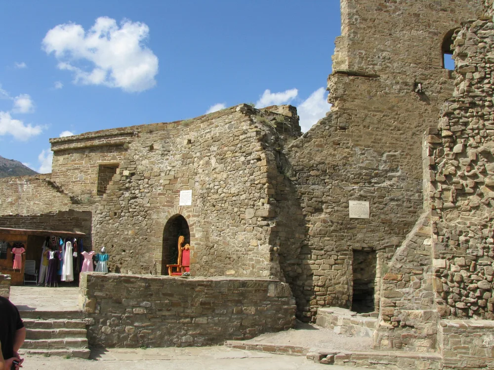House with fireplace in Genoese fortress (Sudak)