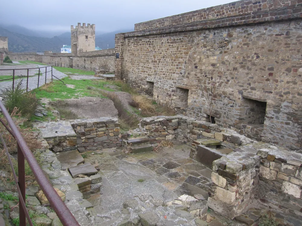 Curtain wall XI of Genoese fortress (Sudak)