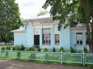 Ограда перрона станции Белокаменная