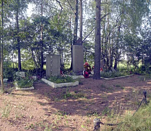 Братская могила советских воинов, погибших в борьбе с фашистами, в которой похоронен Герой Советского Союза В.А. Блохин (1922-1944) (Майнило)
