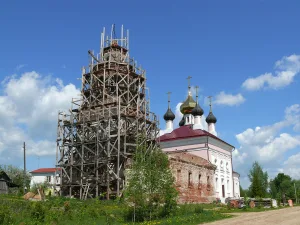 Церковь Георгия Победоносца (она же Церковь Благовещения, православная, приходская, с трапезной, и колокольней, зимняя) (Отяково)