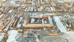 Комплекс заводских построек у Шлюпочного канала: четыре производственных цеха (№ 2, 3, 4, 6) (Кронштадт)