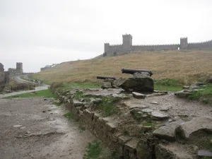 East barracks in Genoese fortress (Sudak)