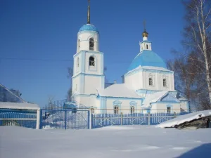 Покровская церковь с интерьером (Покрова Пресвятой Богородицы) (Каменный Брод)