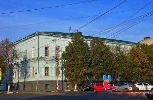 Здание пансиона Симбирской мужской классической гимназии, в котором В.И. Ленин неоднократно бывал у своих товарищей-гимназистов в период учебы в гимназии